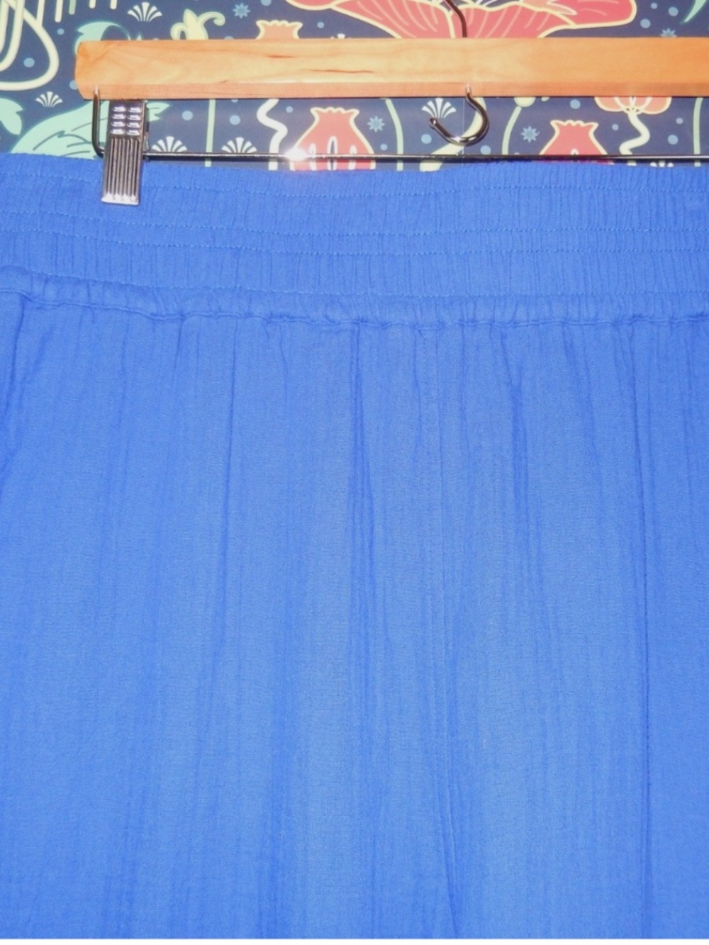 Boden Blue Wide Leg Cropped Double Cloth Cotton Gauze Trousers Pants New 16/18 - Picture 5 of 6